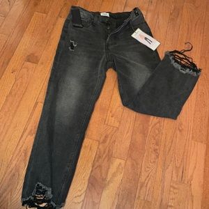 Simple Society high rise straight black jeans NWT